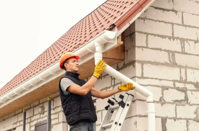 Pose et remplacement de gouttières à Salle